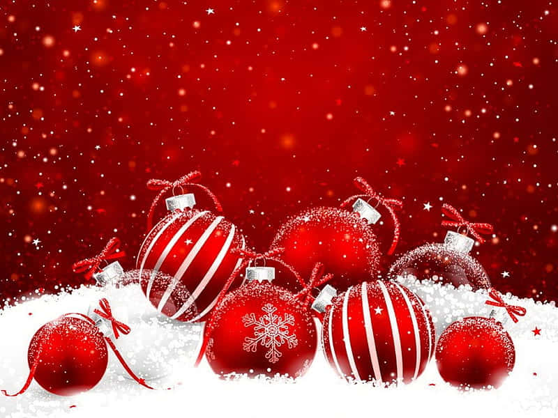 Celebrate the Joy of Christmas with a Red Christmas Background