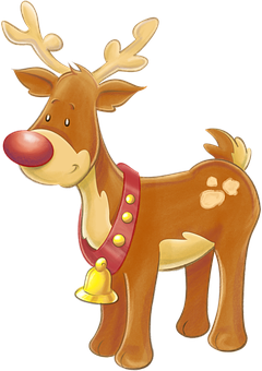 Christmas Reindeer Cartoon PNG