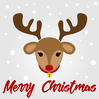 Christmas Reindeer Greeting Card PNG