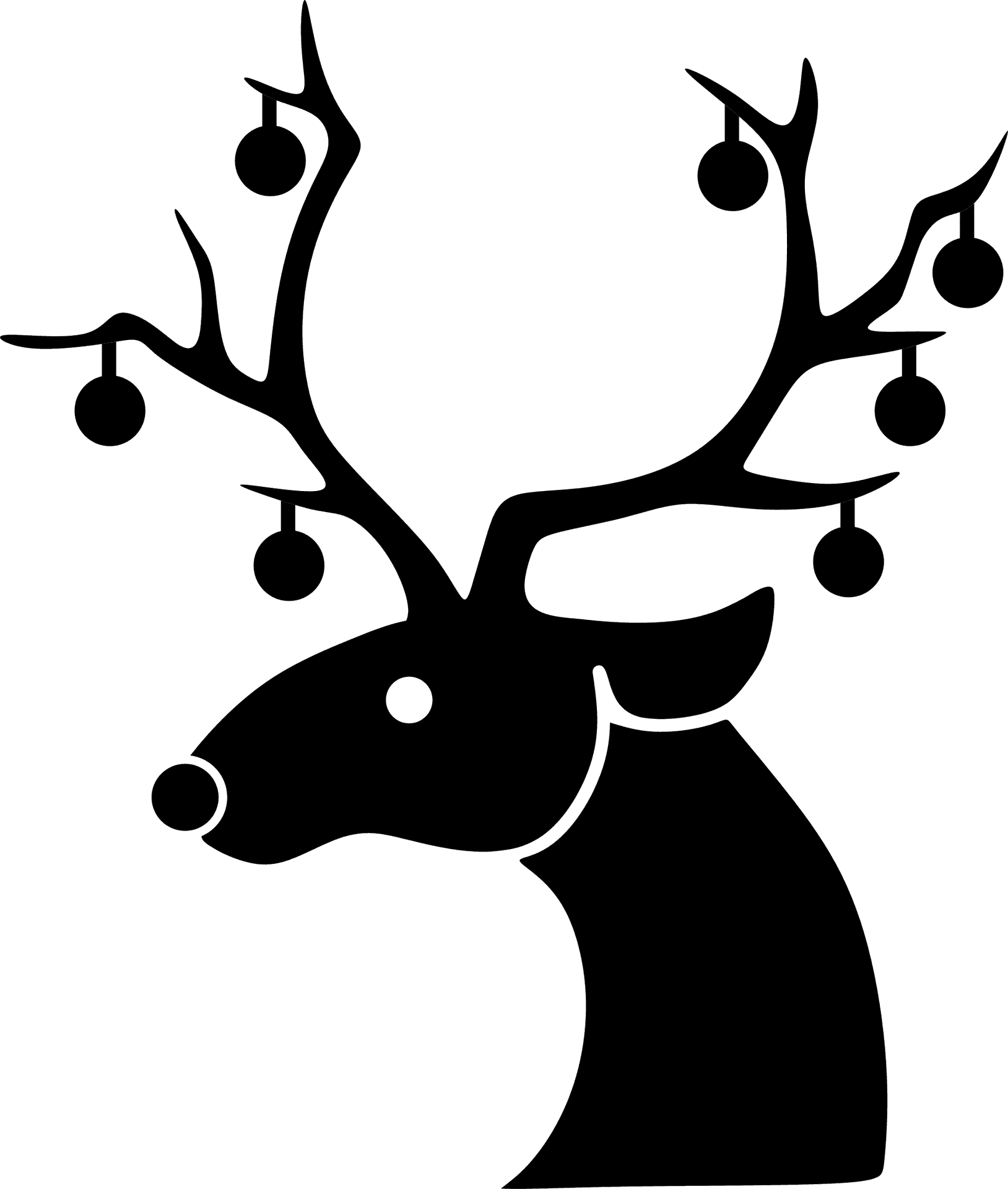 Christmas Reindeer Silhouette PNG
