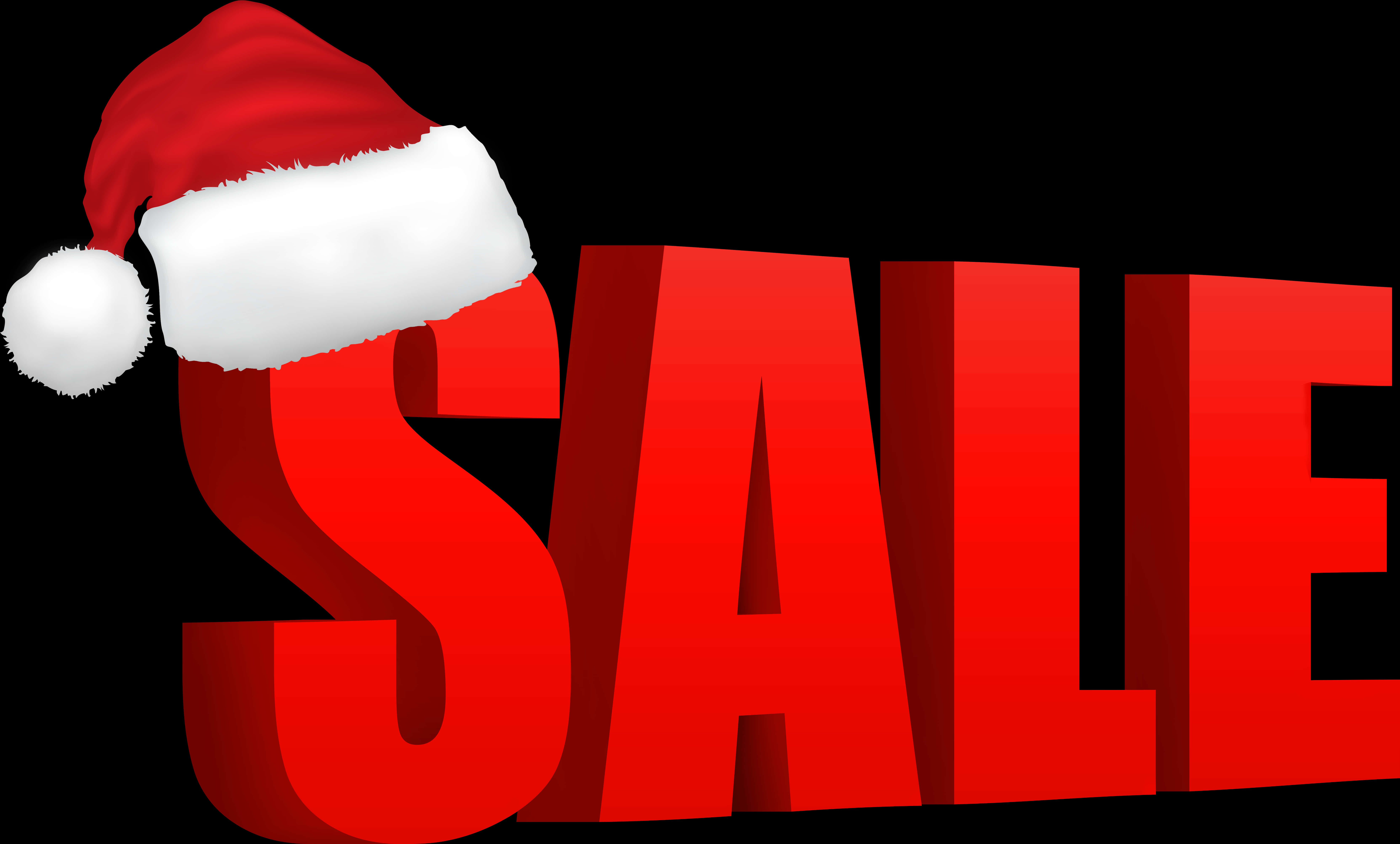 Christmas Sale Santa Hat PNG