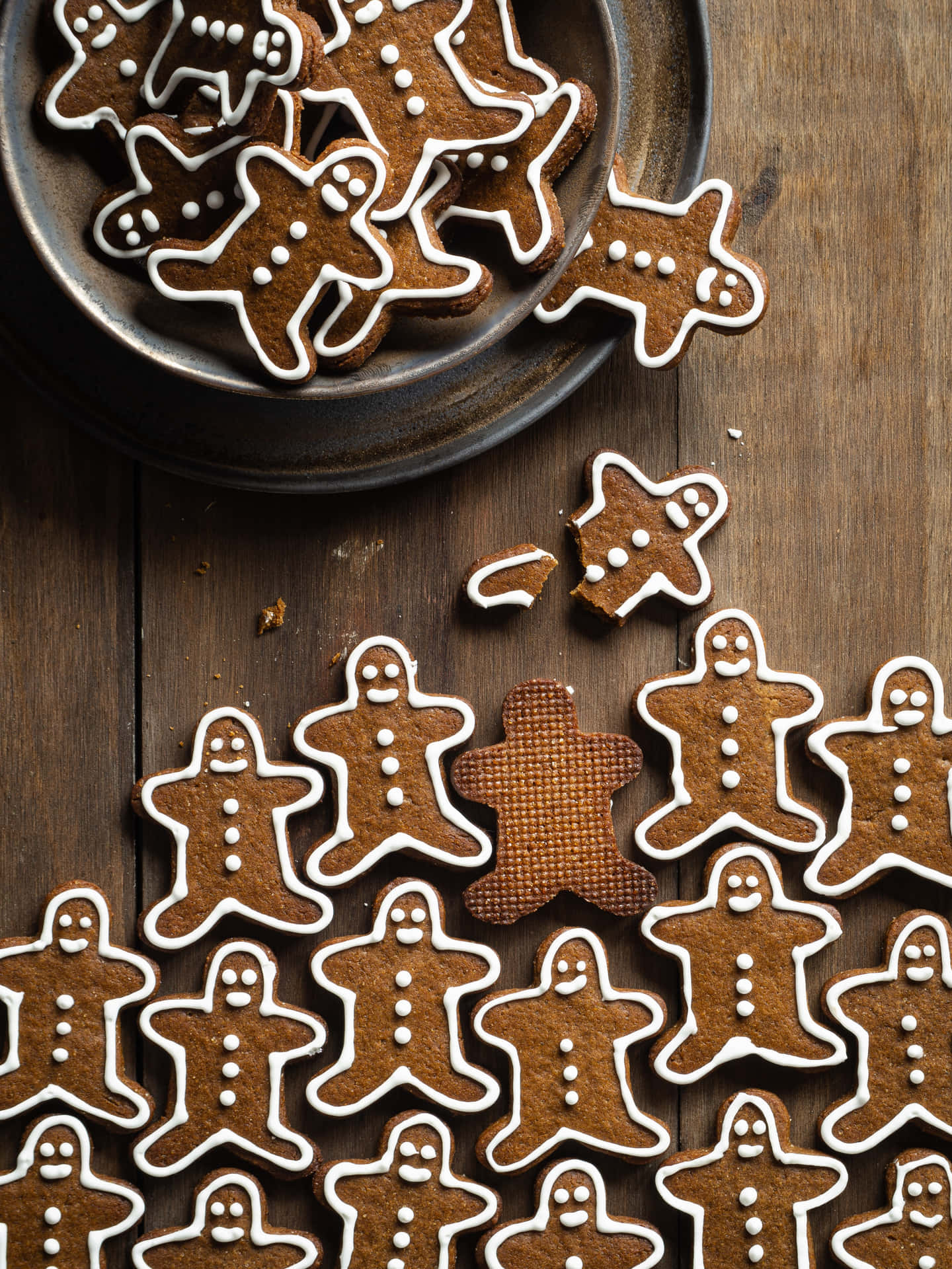 Gingerbreads Christmas Scene Background
