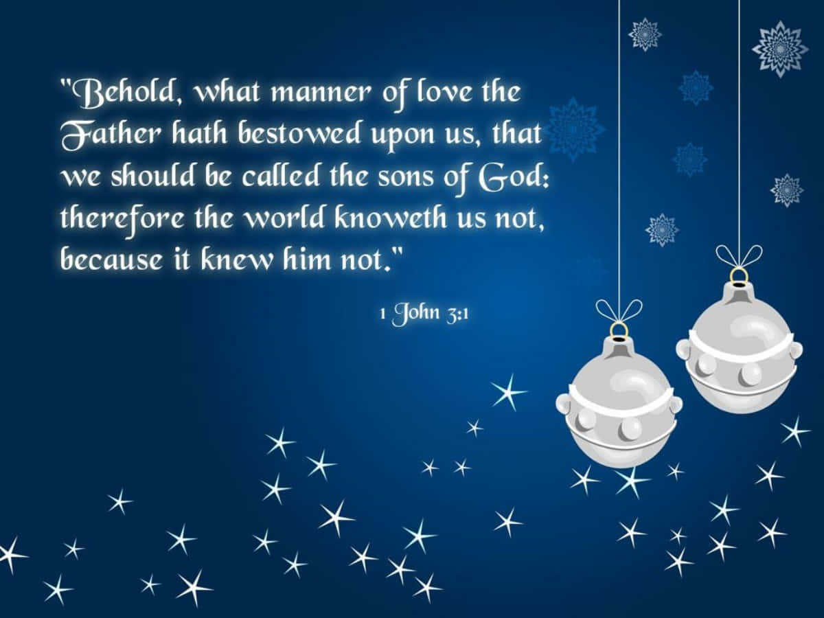 Christmas Scripture Christmas Balls Wallpaper