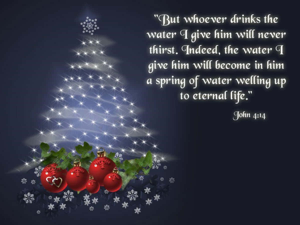 Christmas Scripture Christmas Lights Christmas Tree Wallpaper
