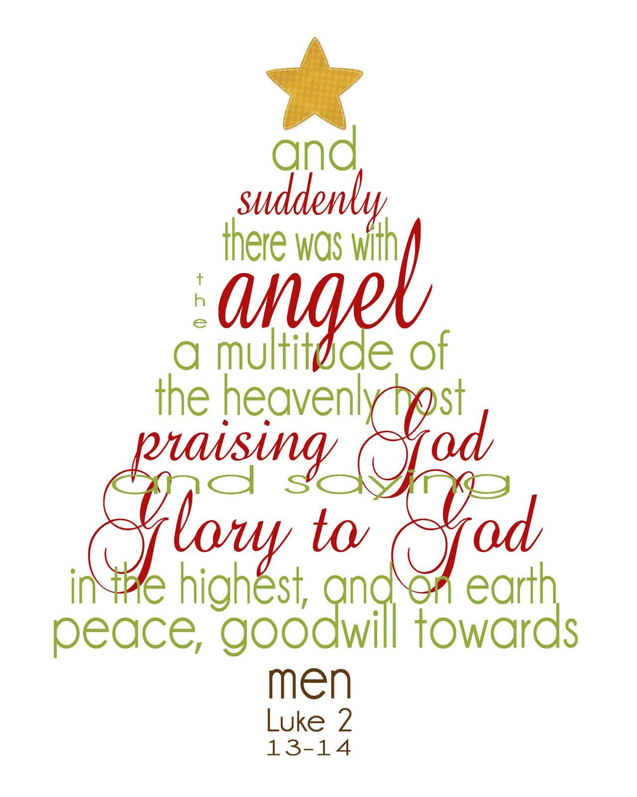 Christmas Scripture Christmas Tree Wallpaper