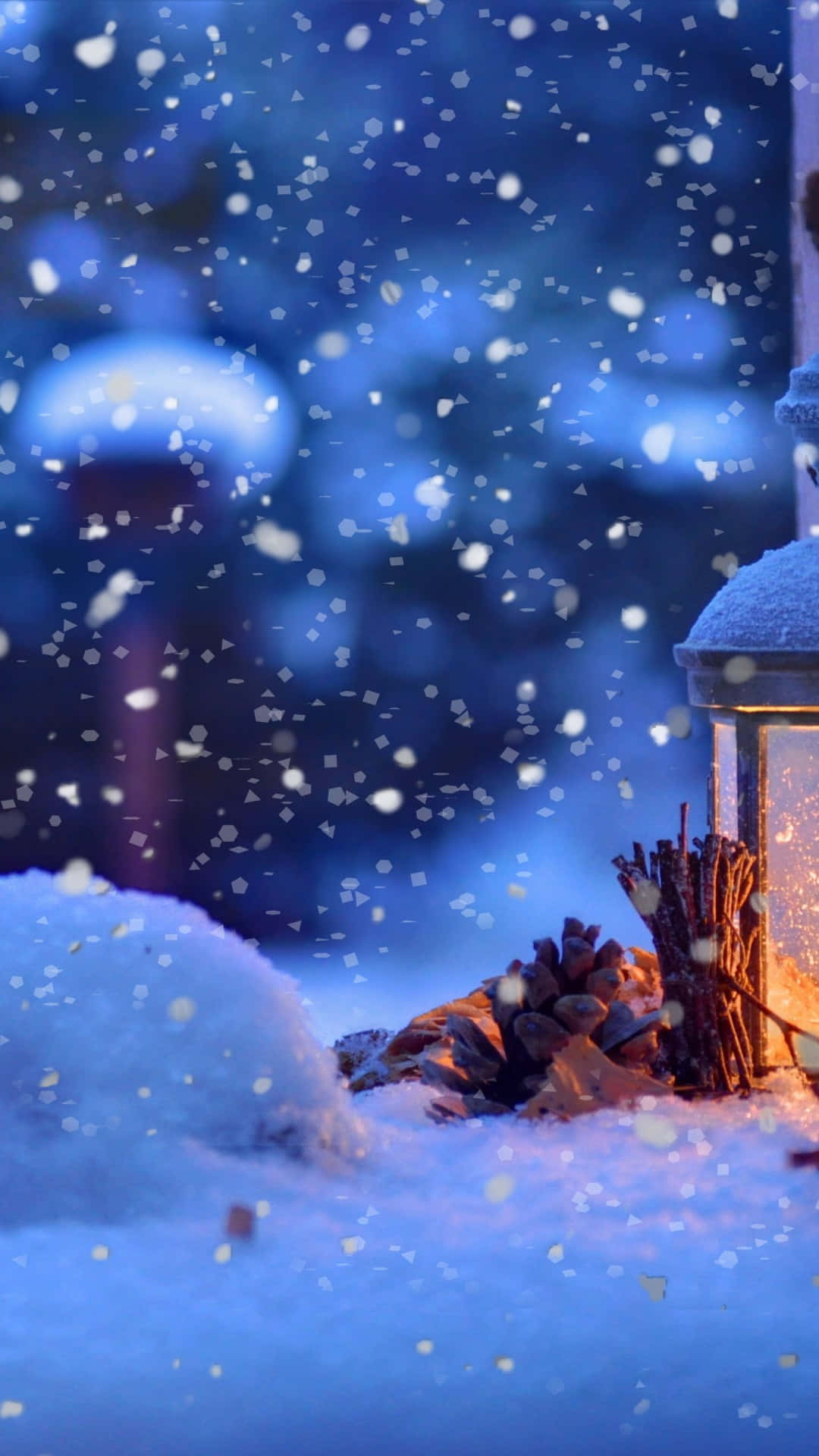 Celebrate the season with a winter wonderland of Christmas snow Wallpaper
