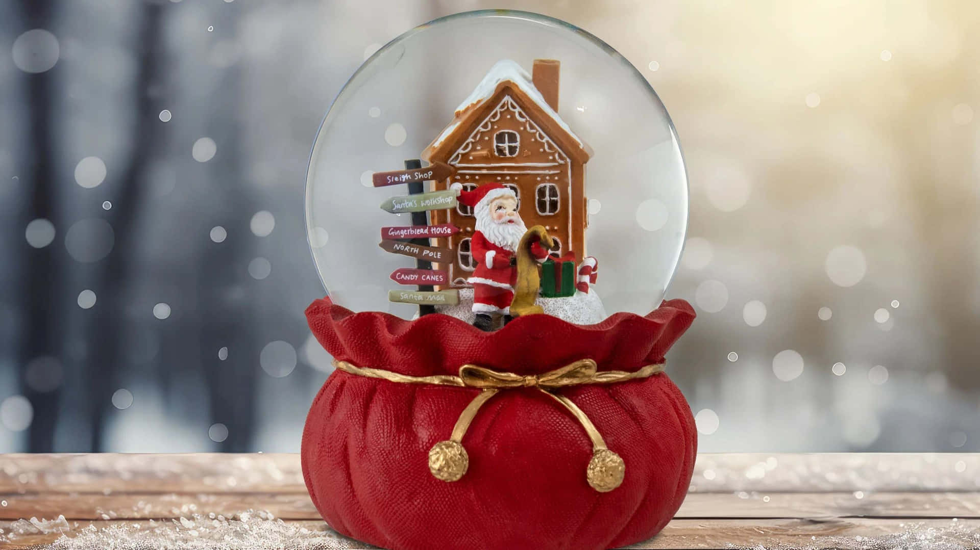 Christmas Snow Globe Magic Wallpaper