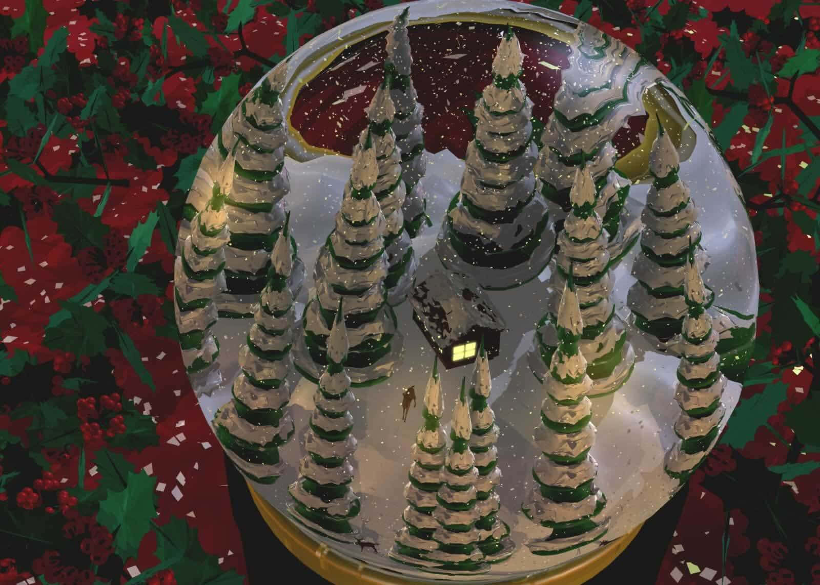 Escena De Globo De Nieve De Navidad Fondo de pantalla