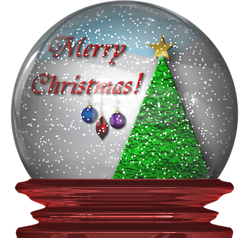 Christmas Snow Globewith Tree PNG