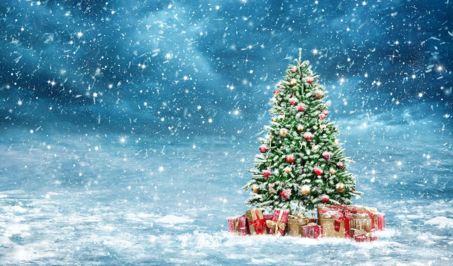 Weihnachtsbaumund Schneebilder
