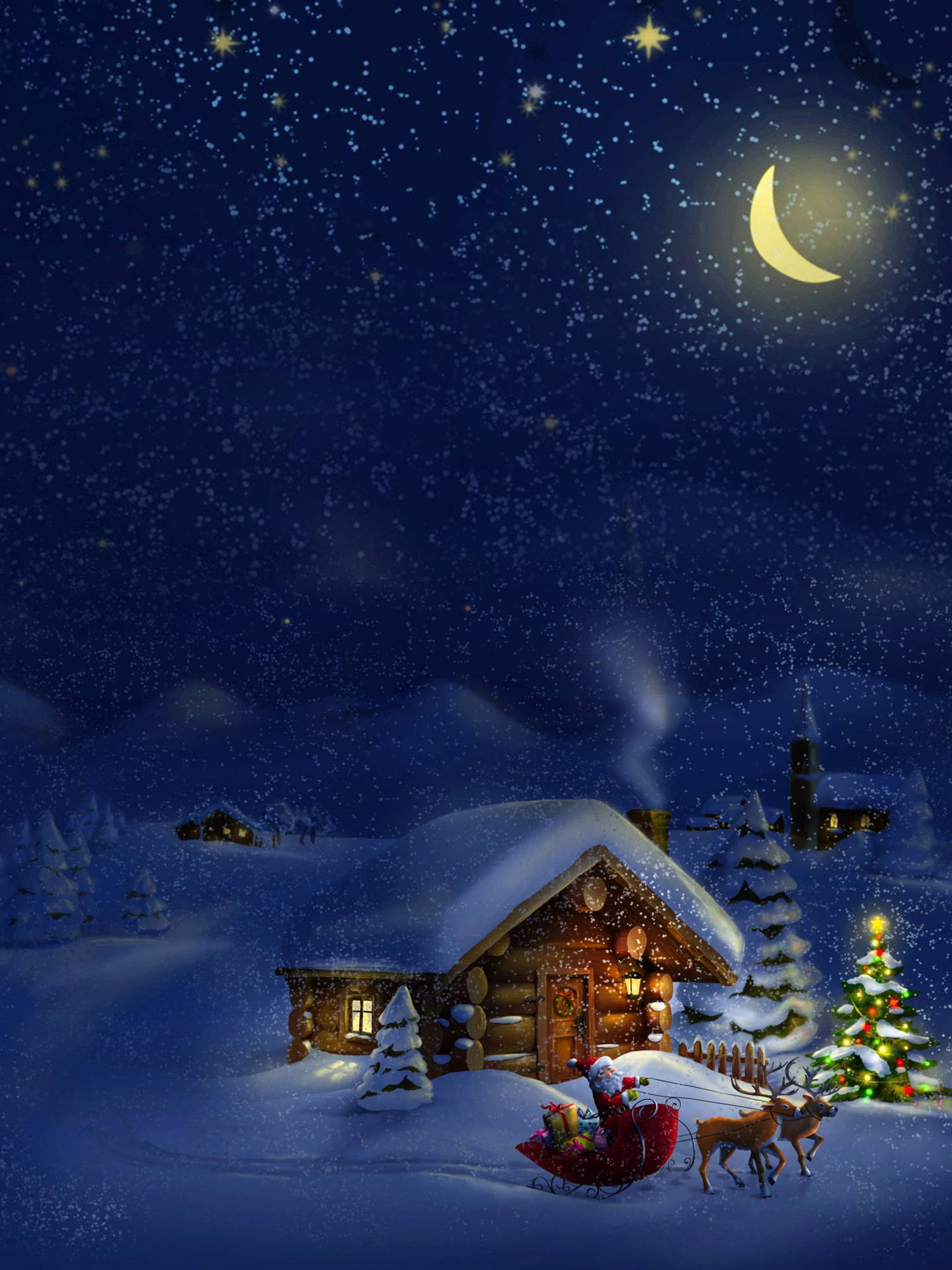 Christmas Snow Winter iPhone Wallpaper