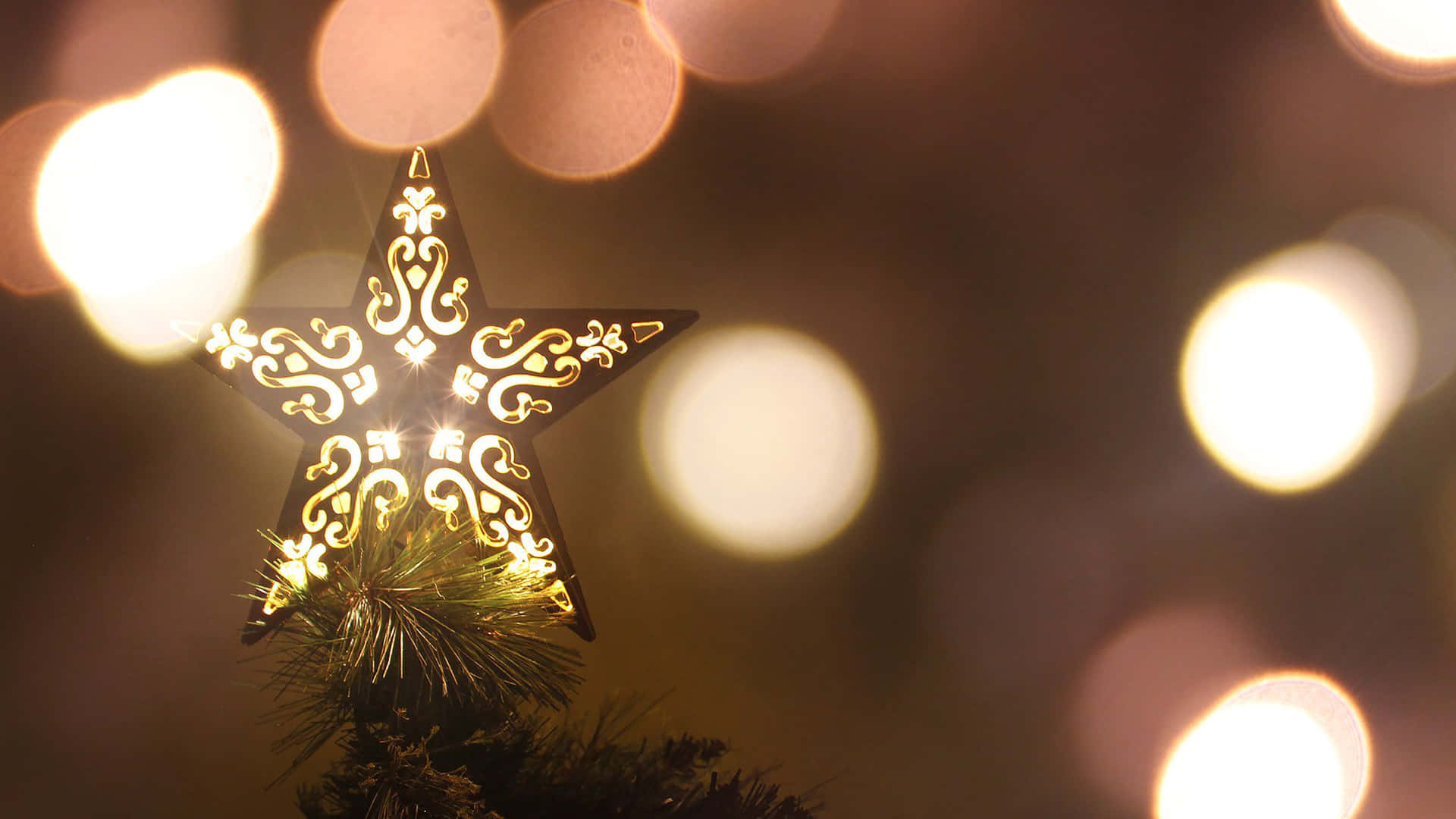 Light Up the Night with a Christmas Star Wallpaper