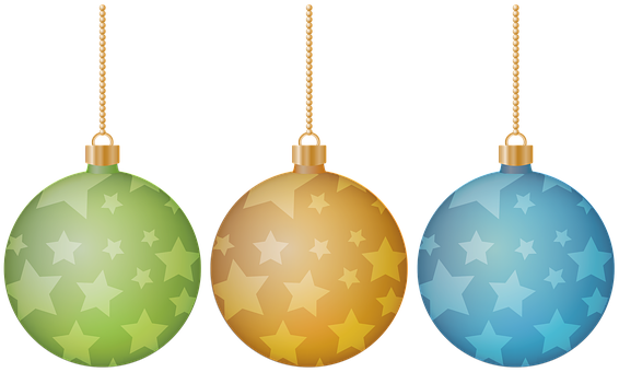 Christmas_ Star_ Patterned_ Baubles PNG