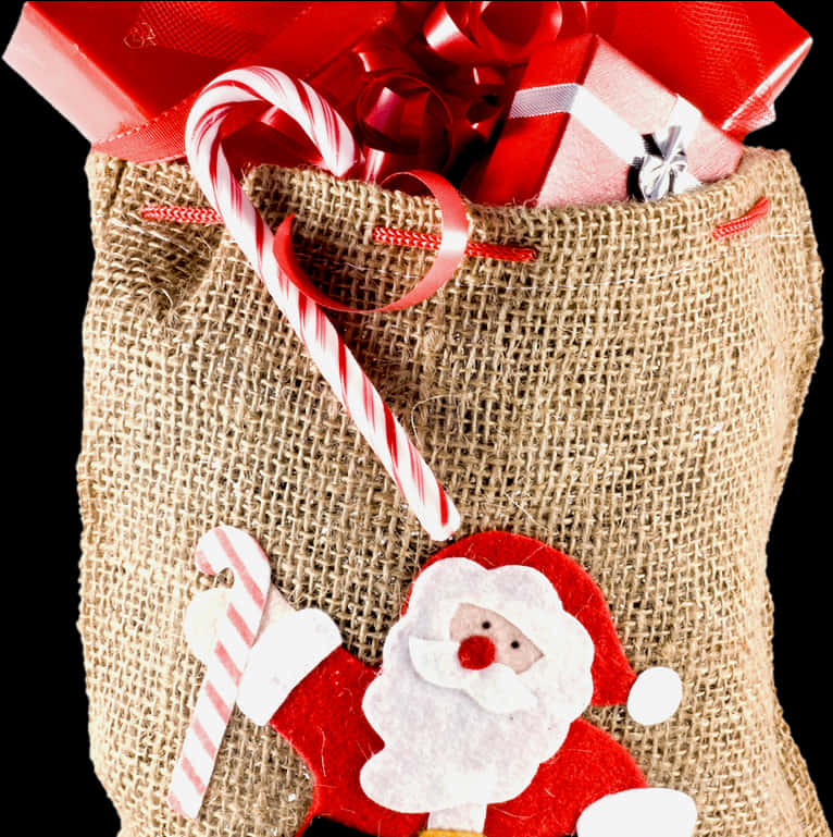 Christmas Stocking Fullof Gifts PNG