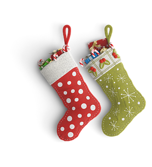 Christmas Stockings Filledwith Gifts PNG