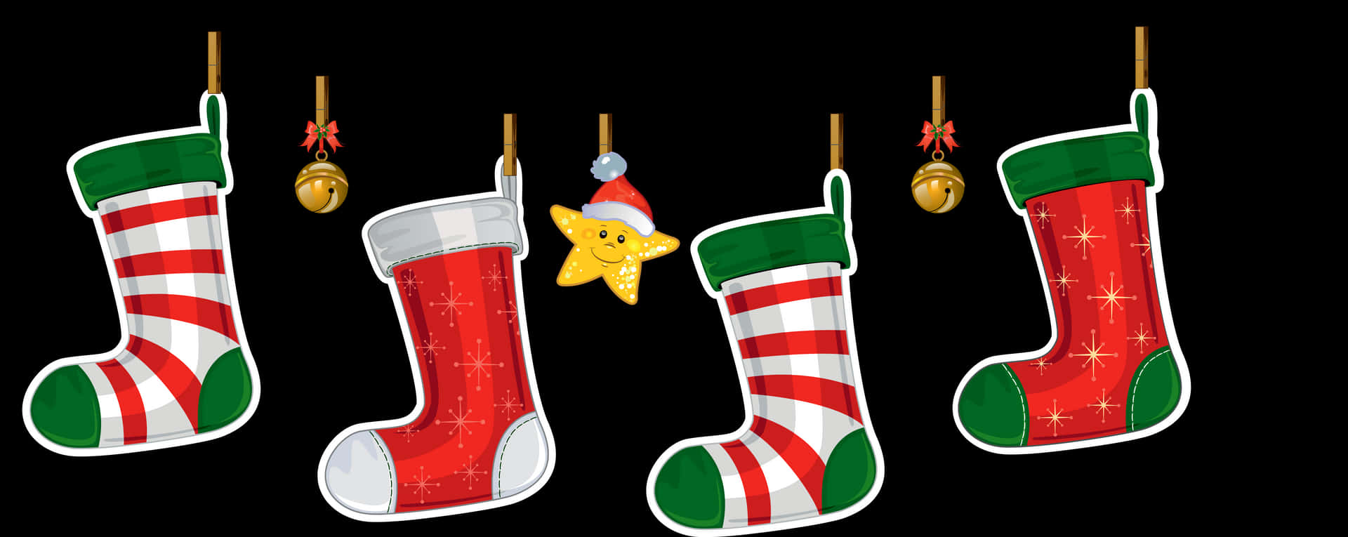 Christmas Stockingsand Decorations PNG