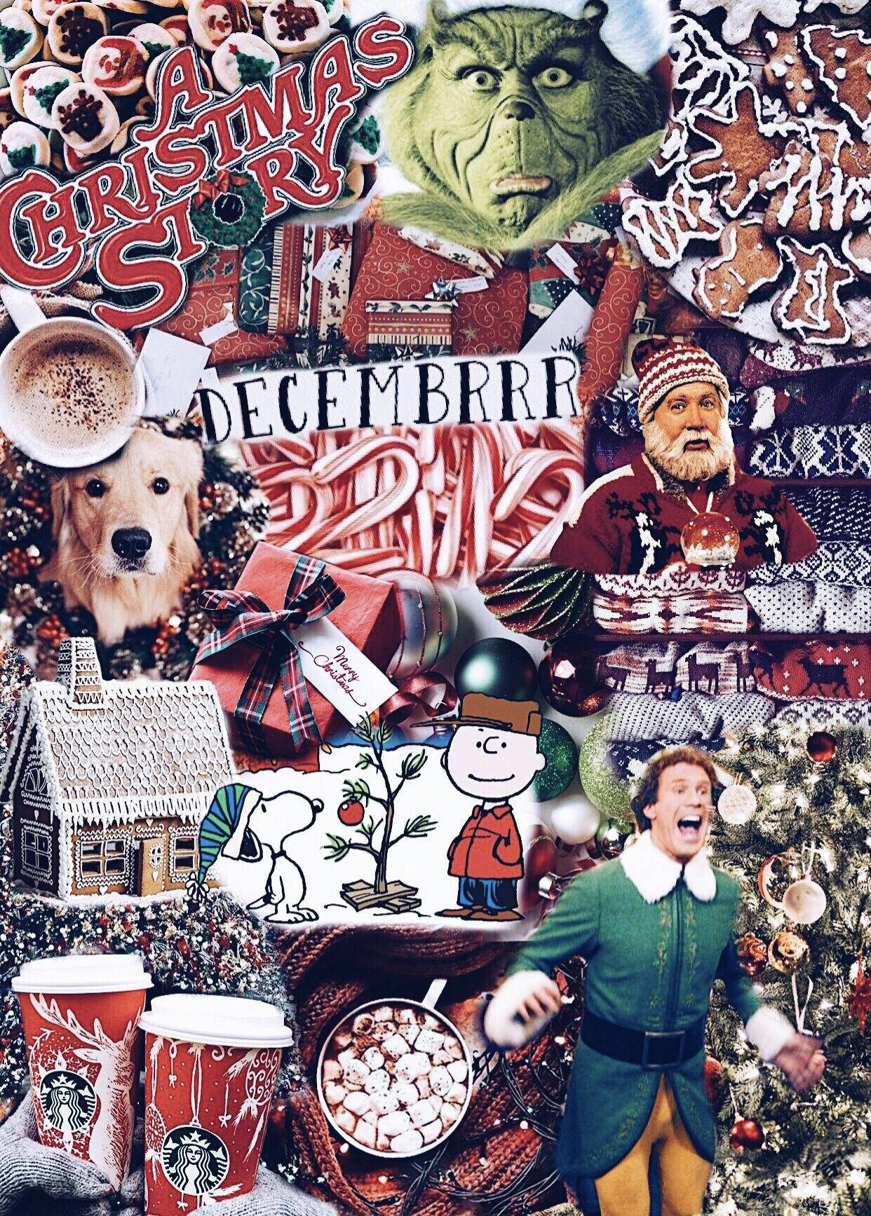 Christmas Story Collage Wallpaper
