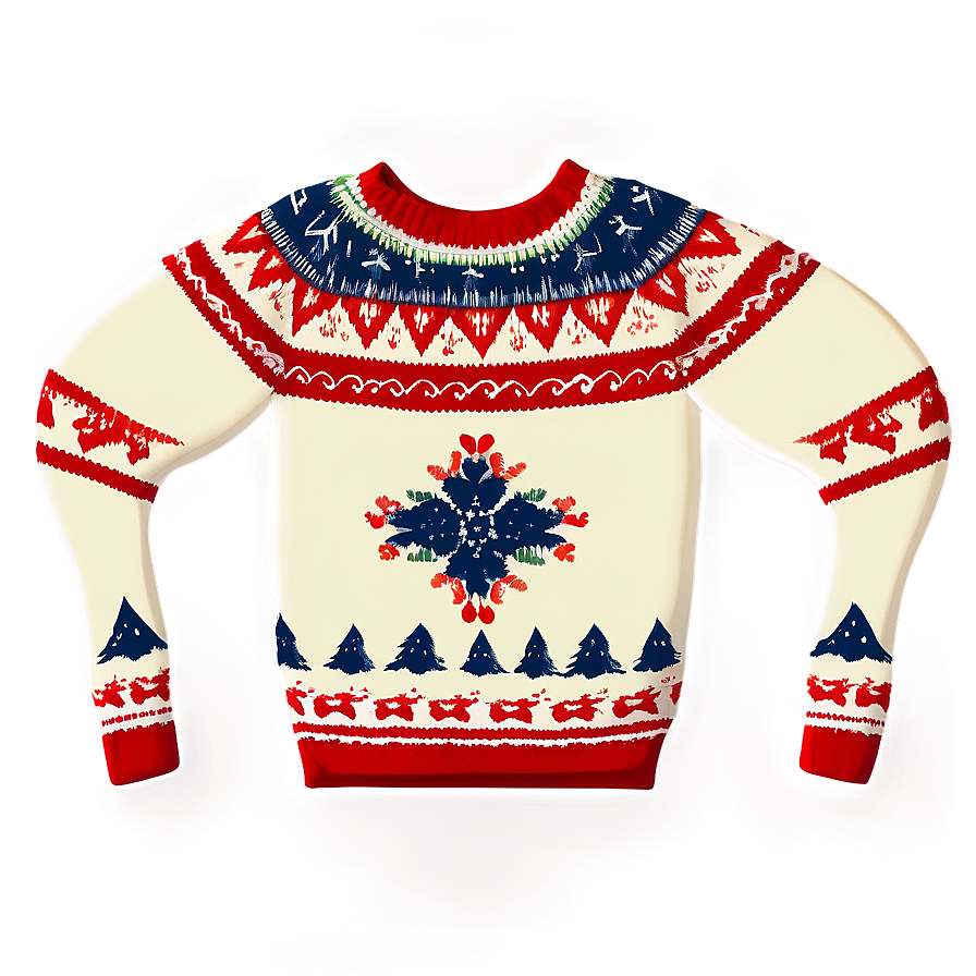 Christmas Sweater Pattern Png 05032024 PNG