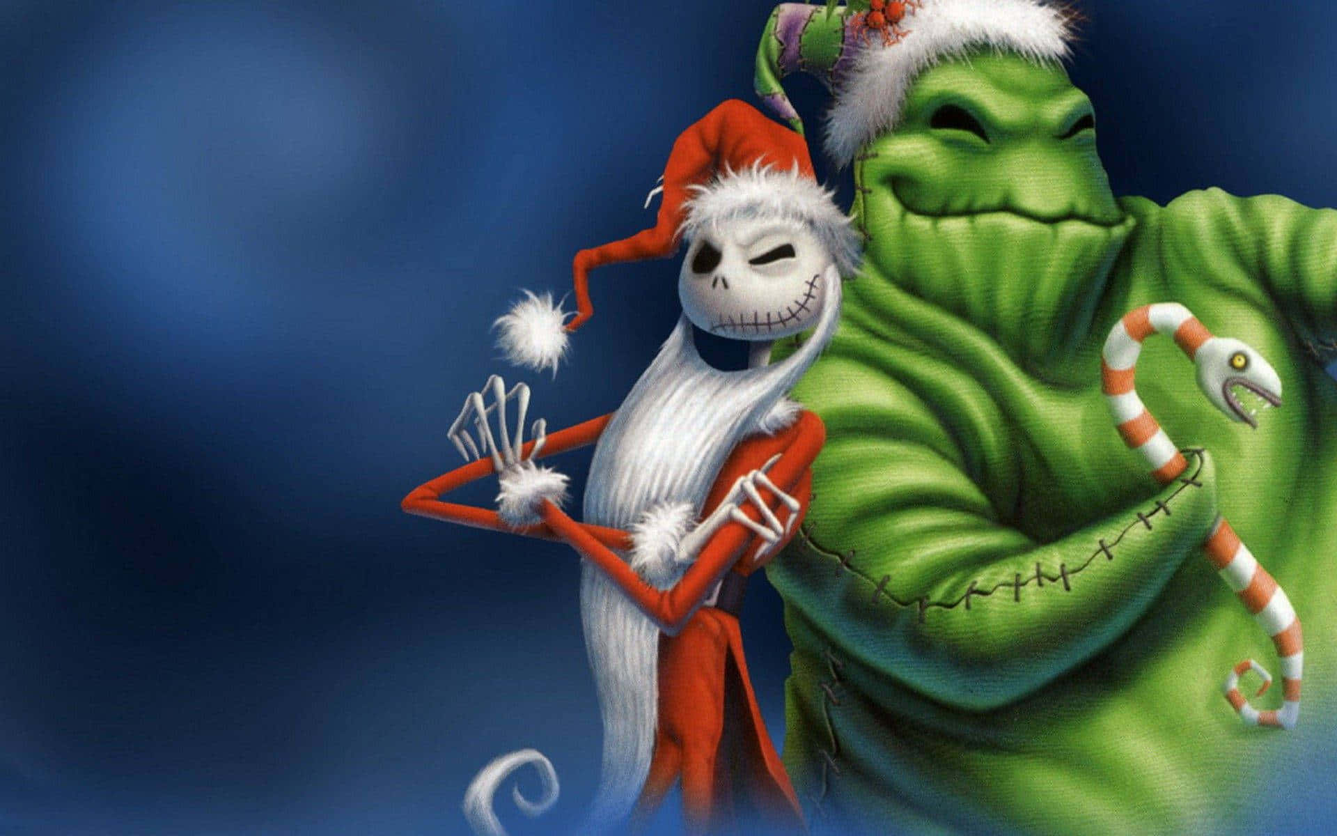 Jack And Oogie Christmas Teams Background