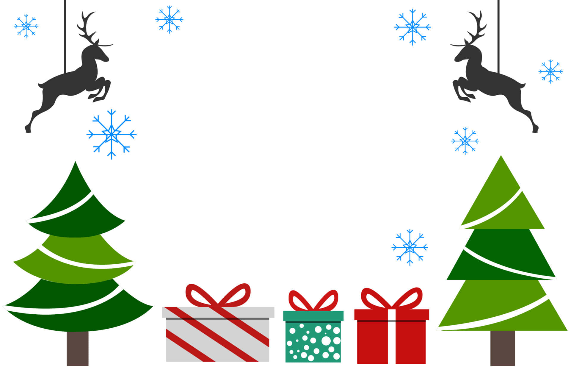 Artwork Of Three Gifts Christmas Theme Background