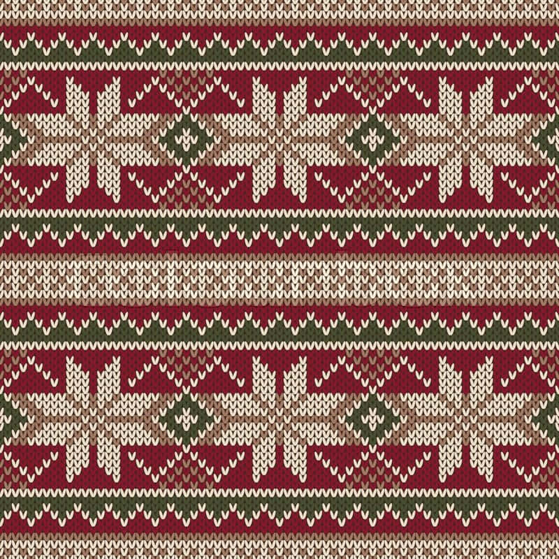 Christmas Theme Design Knitted Sweater Wallpaper