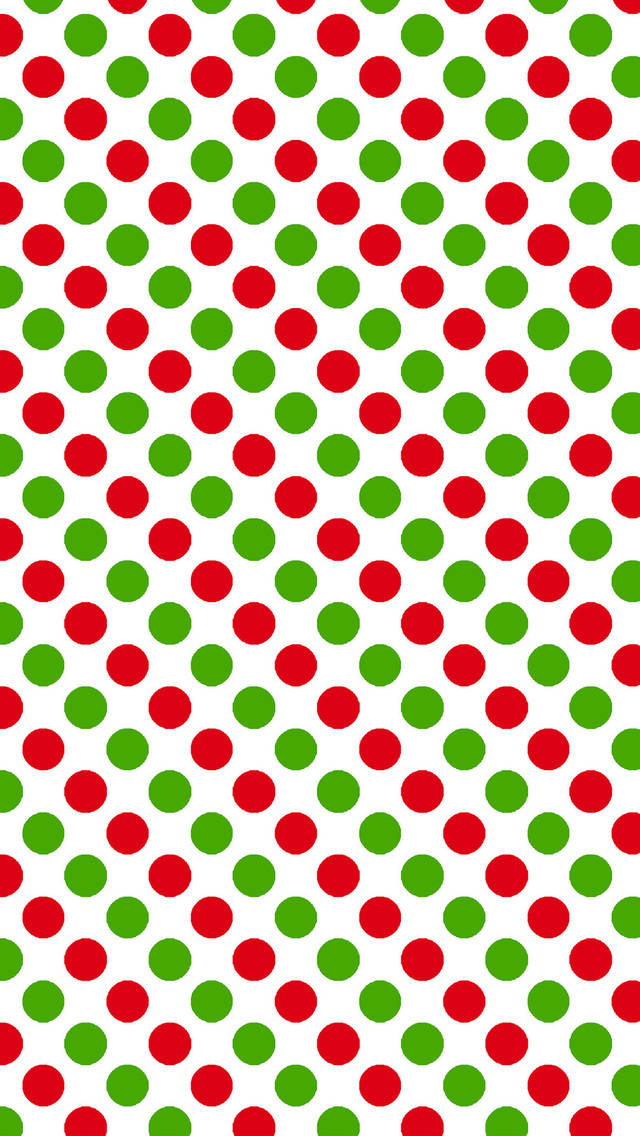 Christmas-Themed Polka Dot Wallpaper