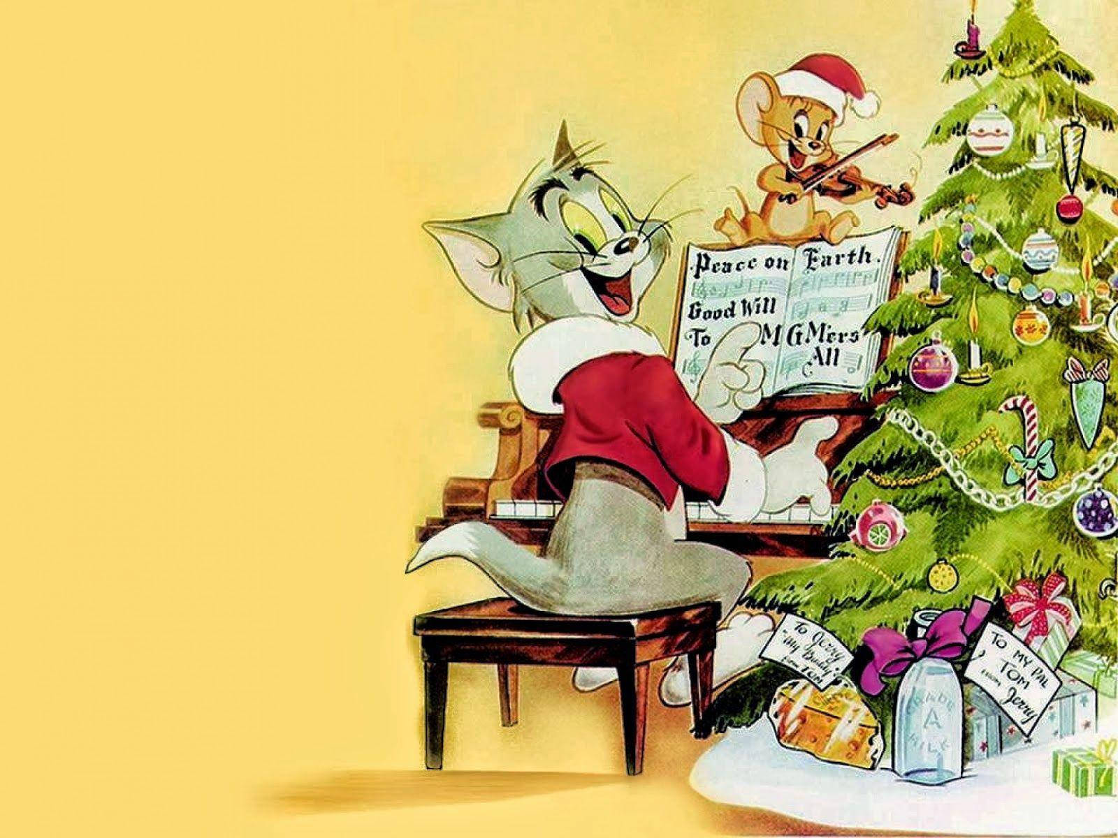 Jule Tom og Jerry Sød Nursery Wallpaper Wallpaper
