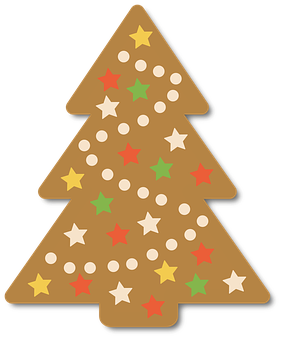 Christmas Tree Cookie Illustration PNG