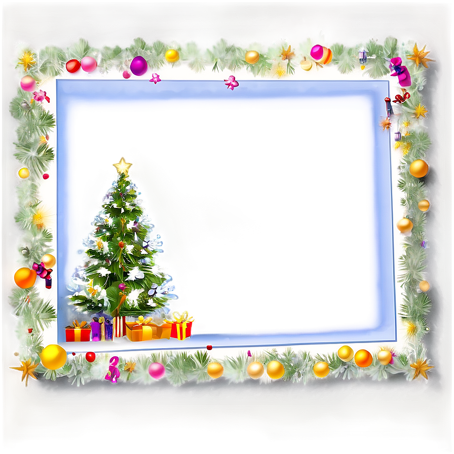 Christmas Tree Frame Png 04292024 PNG