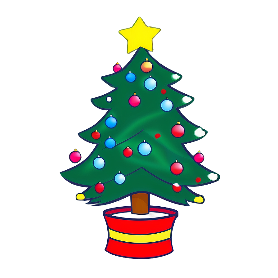 Christmas Tree Line Art Png Uwh PNG