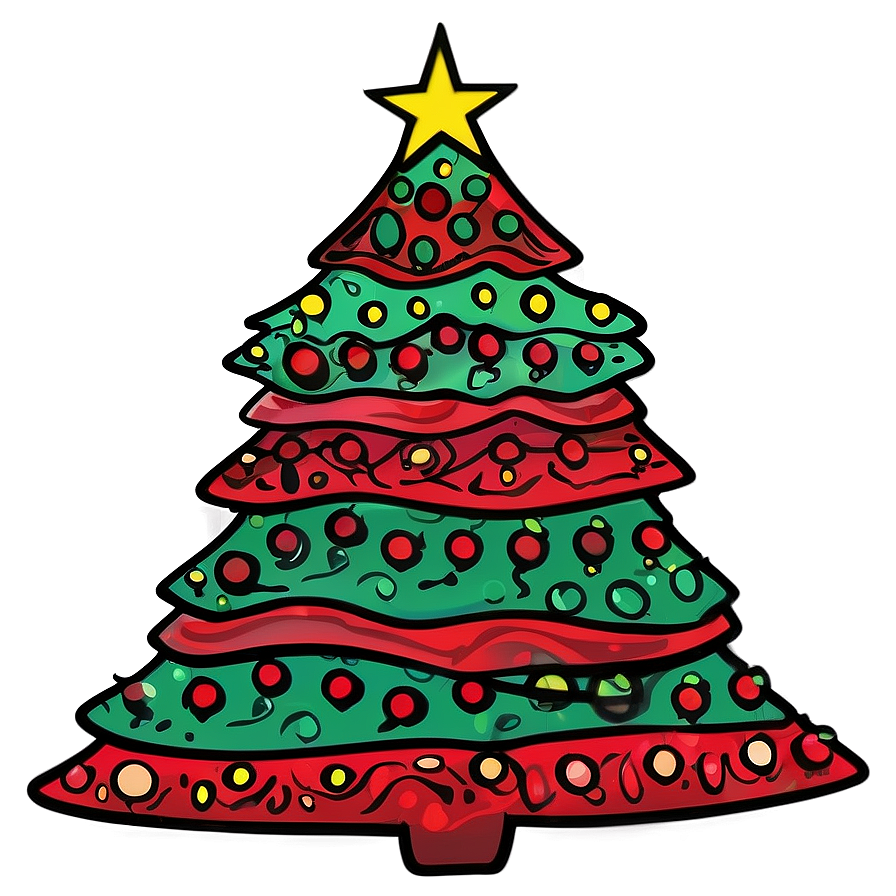 Christmas Tree Outline For Coloring Png Tyt27 PNG