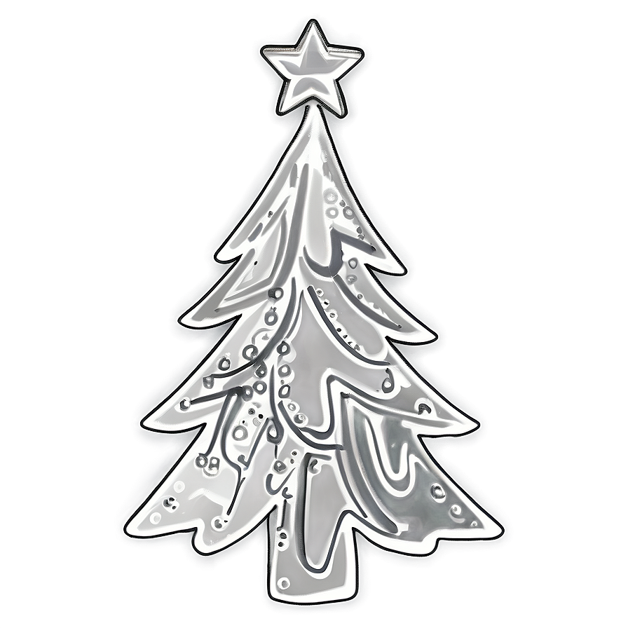 Christmas Tree Outline For Crafts Png 06132024 PNG