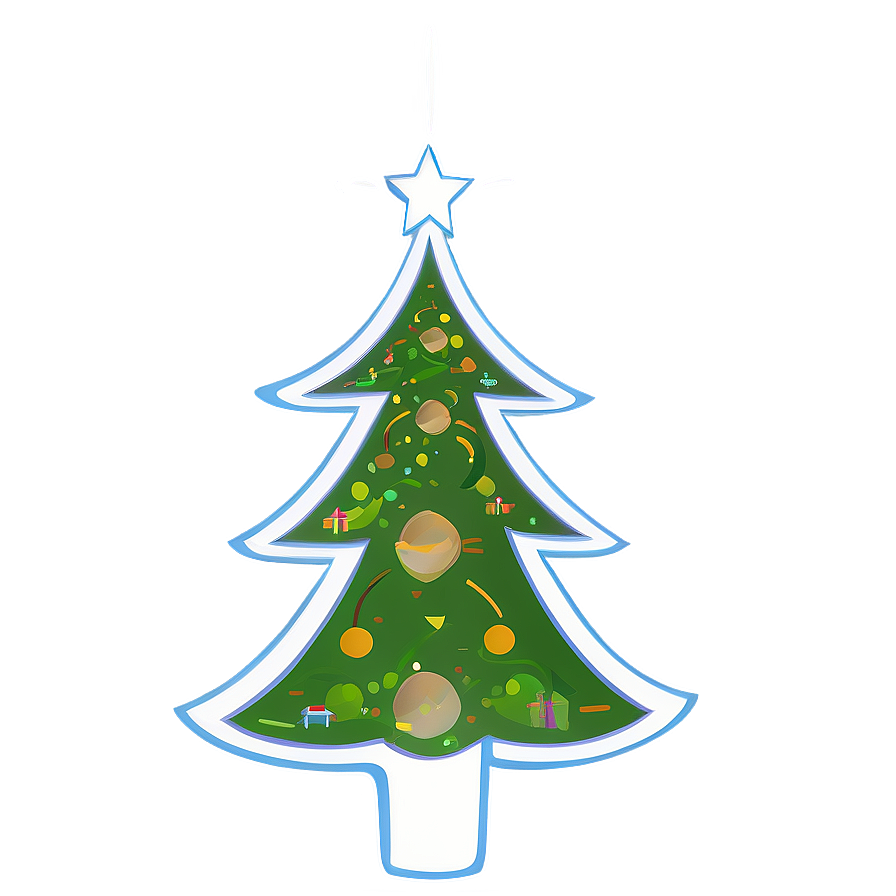 Christmas Tree Outline Png Vki PNG