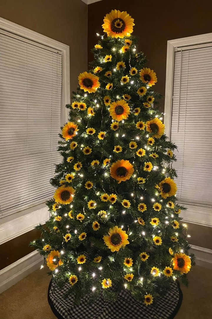 Sonnenblumenweihnachtsbaum Bild
