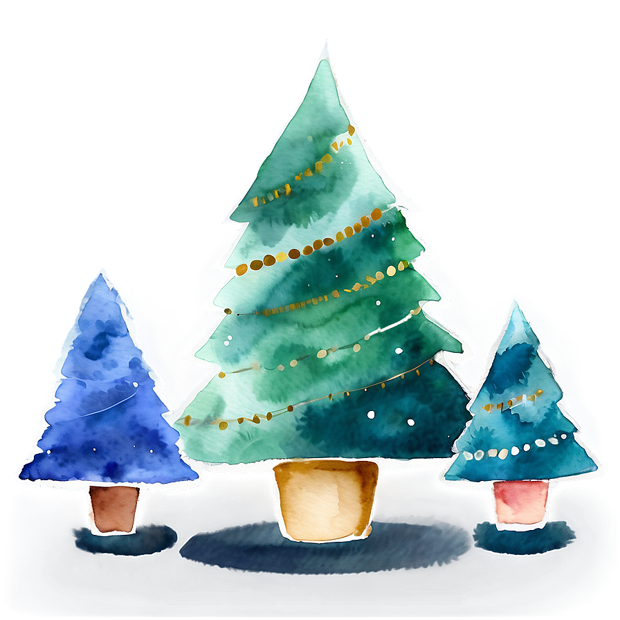 Christmas Tree Watercolor Transparent Png Pgp86 PNG