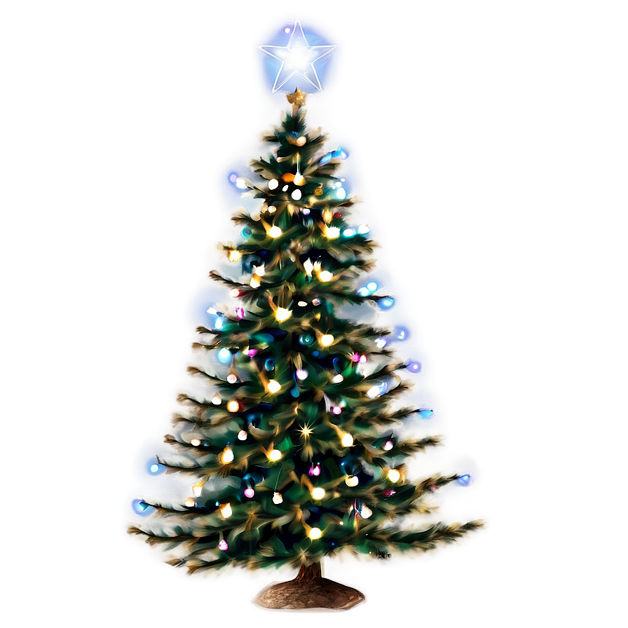 Christmas Tree With Lights Png 04292024 PNG