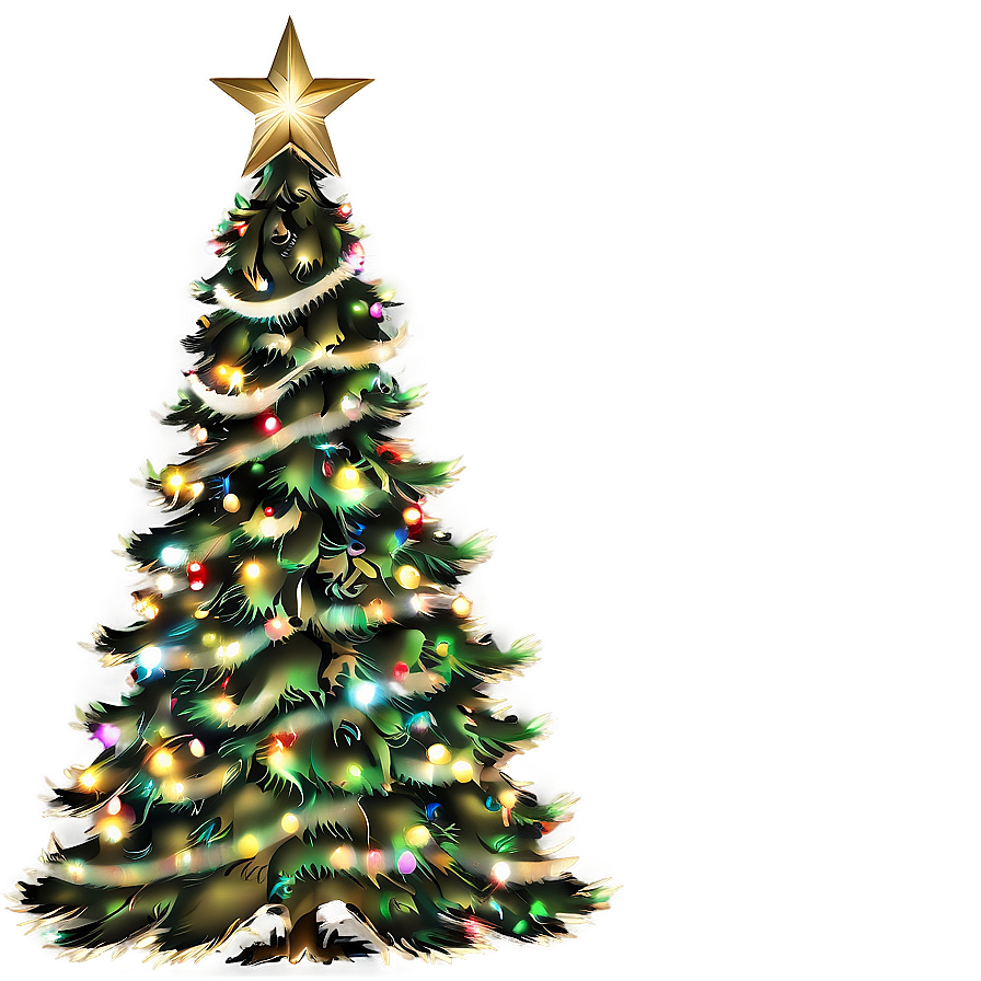 Christmas Tree With Lights Png 39 PNG