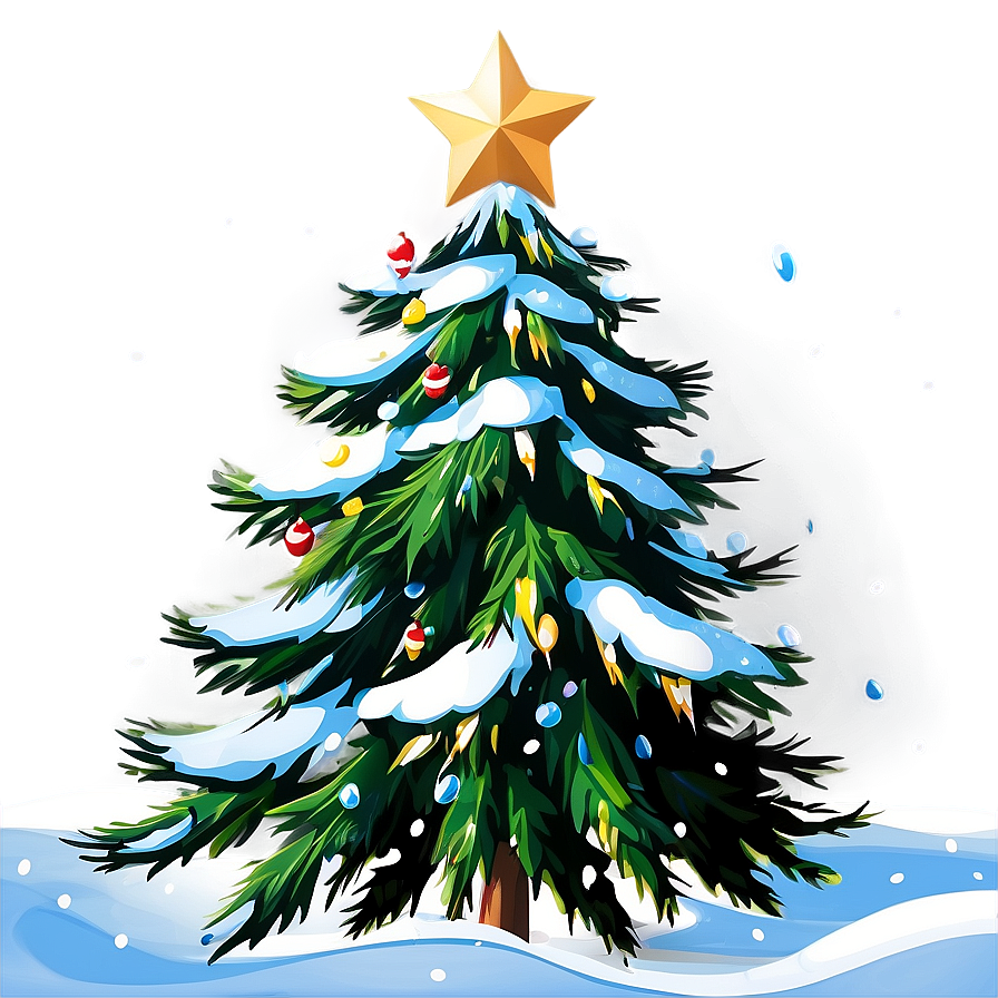 Christmas Tree With Snow Png Nie5 PNG