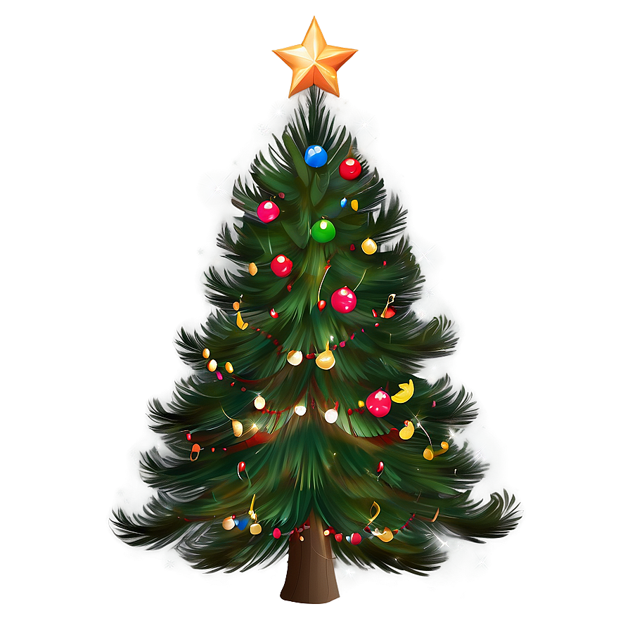 Christmas Tree With Snowflakes Transparent Png 05262024 PNG