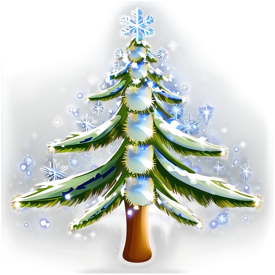 Christmas Tree With Snowflakes Transparent Png 52 PNG