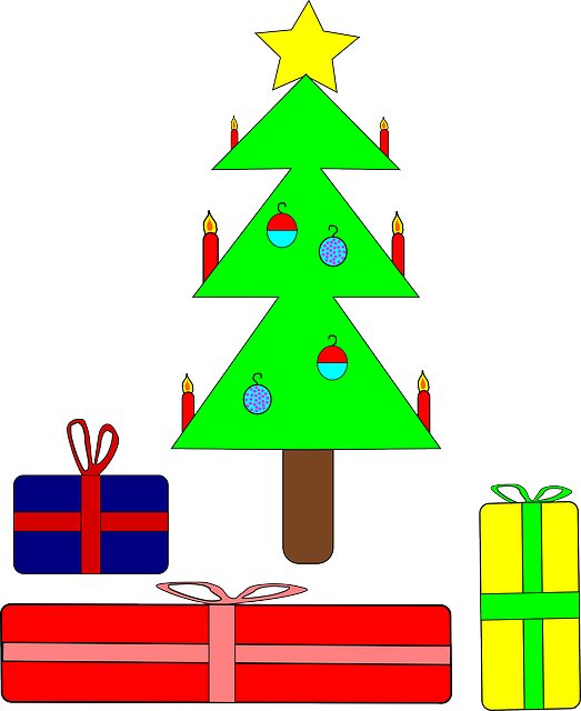 Christmas Treeand Gifts Clip Art PNG