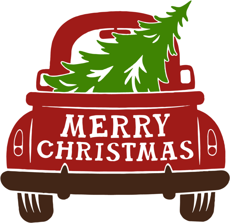 Christmas Treeon Red Car Clip Art PNG