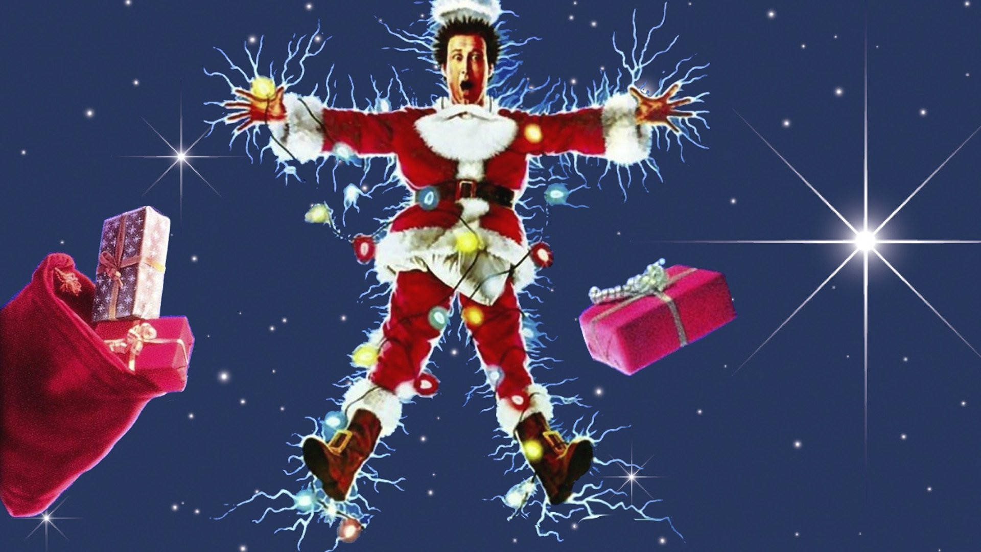 Christmas Vacation Clark Griswold Santa Outfit Wallpaper