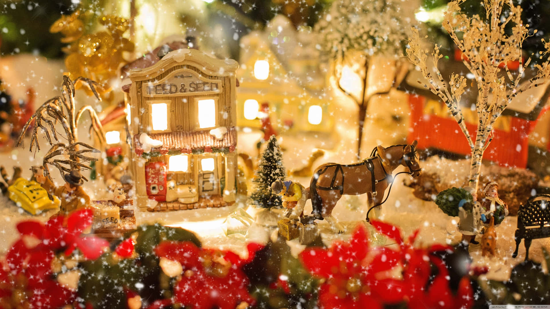 "Welcome to the Magical Christmas Village" Wallpaper