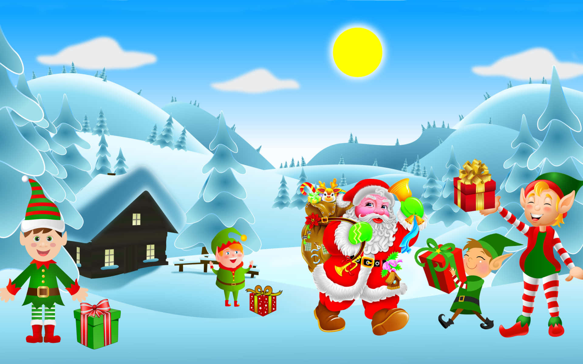 Enjoy a Magical and Festive Christmas Winter Wallpaper