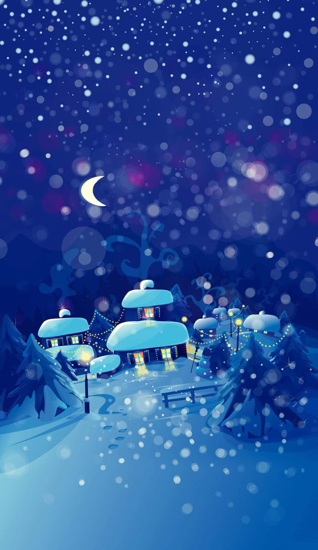 Kom og vær med os i denne magiske juletidens vinter Wonderland! Wallpaper