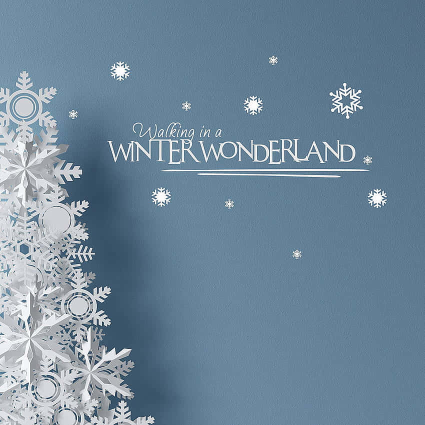 Enjoying a Beautiful Christmas Winter Wonderland Wallpaper