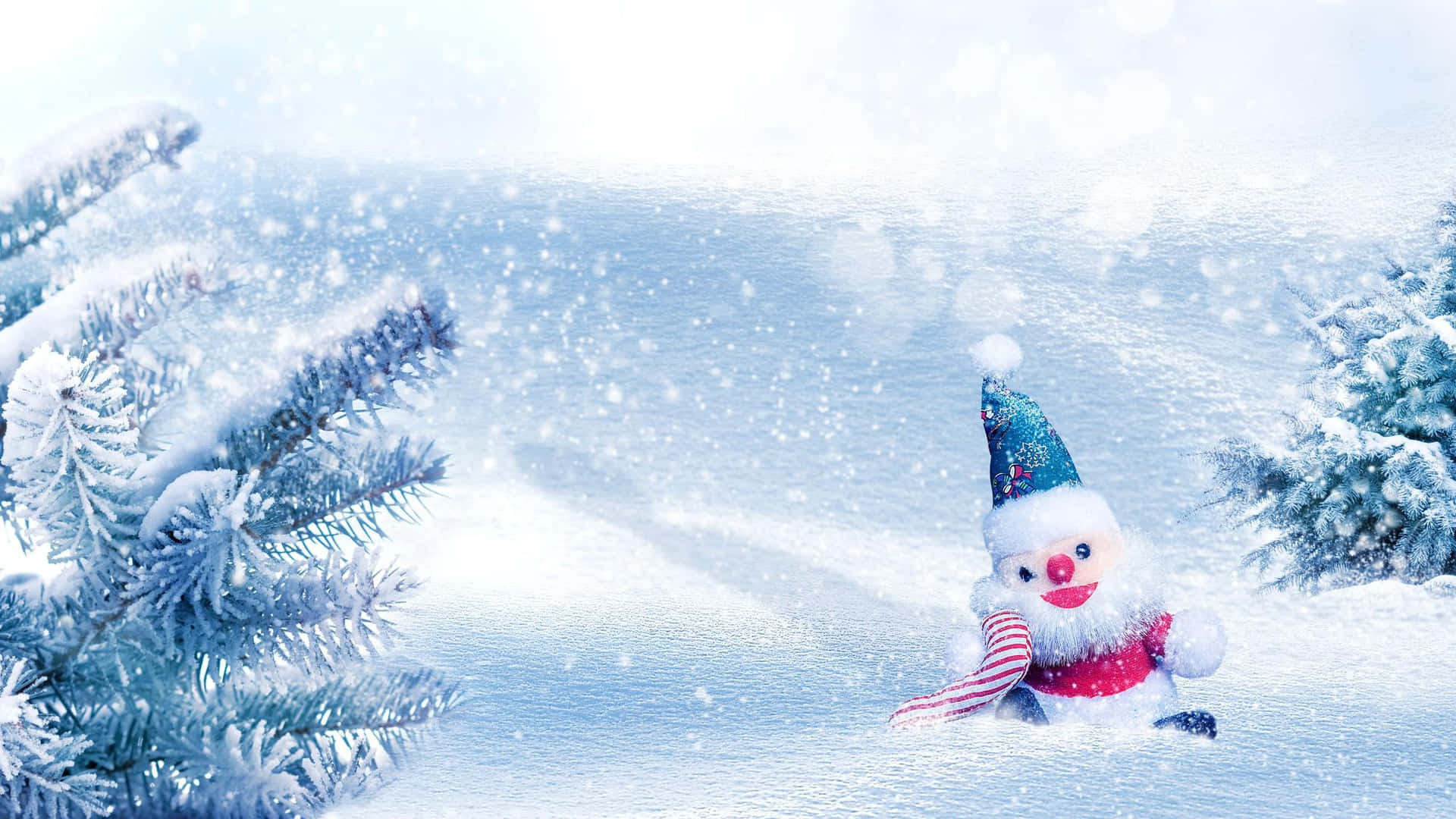 Find your winter wonderland with a beautiful Christmas-themed landscape. Wallpaper