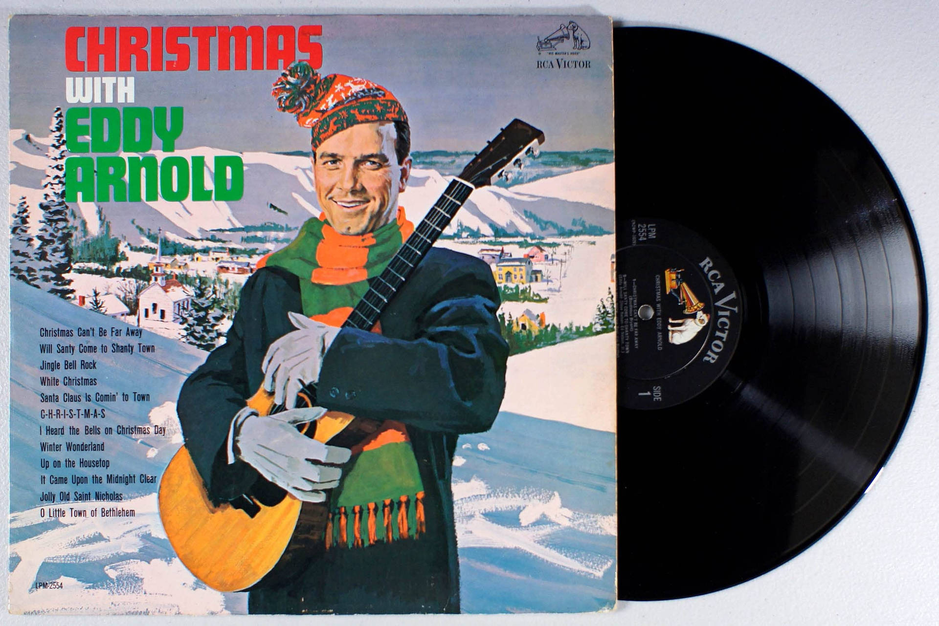 Christmas With Eddy Arnold 1962 Vinyl Cover Wallpaper