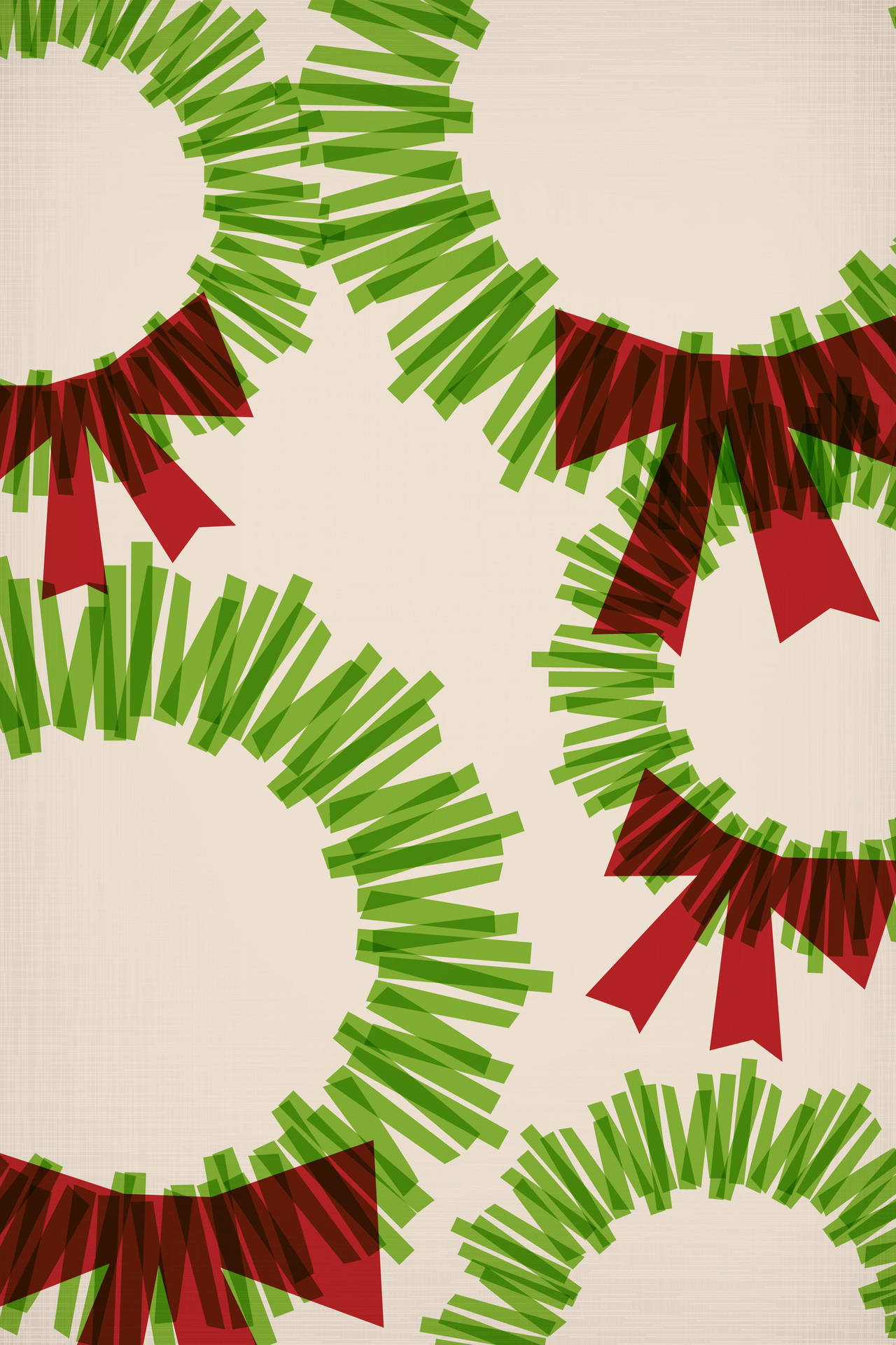 Christmas Wreath Vector Art Wallpaper